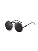 Metal Frame Flip Round Sunglasses