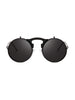 Metal Frame Flip Round Sunglasses