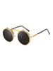 Metal Frame Flip Round Sunglasses