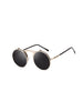 Metal Frame Flip Round Sunglasses