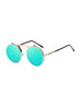 Metal Frame Flip Round Sunglasses