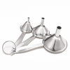3pcs Stainless Steel Funnel Liquid Oil Water Filter