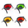 Collapsible Silicone Fruit Vegetable Washing Basket Strainer Bowl with Support Frames Kitchen Colander Drainer
