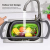 Silicone Over the Sink Colander Strainer with Extendable Handles Kitchen Washing Basket