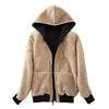 Faux Shearling Lining Hooded Jacket