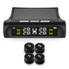 AutoLover TY02 Tire Pressure Monitoring System Solar TPMS USB Charging Clear Screen Real-time Tester 4 External Sensors