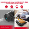 AutoLover TY02 Tire Pressure Monitoring System Solar TPMS USB Charging Clear Screen Real-time Tester 4 External Sensors