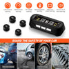 AutoLover TY16 Tire Pressure Monitoring System Solar TPMS USB Charging Clear Screen Real-time Tester 4 External Sensors