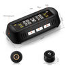 AutoLover TY16 Tire Pressure Monitoring System Solar TPMS USB Charging Clear Screen Real-time Tester 4 External Sensors