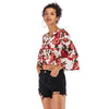 Printed Loose Top V-neck Shirt for Women