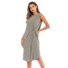 Round Neck Sleeveless Knot Casual Dress for Women