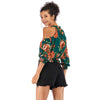 Printed Off-shoulder Top T-shirt for Women