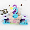 Cute Cartoon Bear Children Plastic Hanger Telescopic Adjustable Coat Drying Rack for Kids 5pcs
