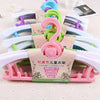 Cute Cartoon Bear Children Plastic Hanger Telescopic Adjustable Coat Drying Rack for Kids 5pcs