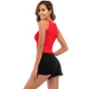 Solid Color Sexy Vest with Cross Chest Straps Tank Top for Women