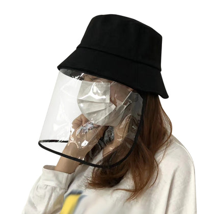 Anti-saliva Transparent Protective Hat Anti-fog Cap Isolation Removable Mask Cover Face