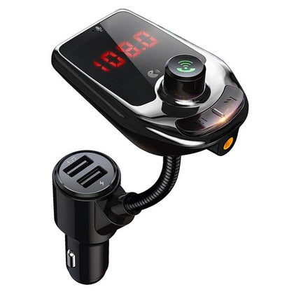 D4 Bluetooth Car MP3 Player Hands-free FM Transmitter Dual-port Car Charger