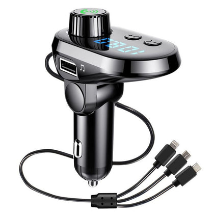 Q15 Multifunction Car Charger Bluetooth Car Mp3 Player, A Car Charger Delayed Three Audio Transmitter