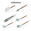 1PC Household Silicone Wooden Cooking Utensil Kitchenware