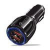 USB Car Charger with Dual QC3.0 Port 12 - 24V