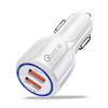 USB Car Charger with Dual QC3.0 Port 12 - 24V