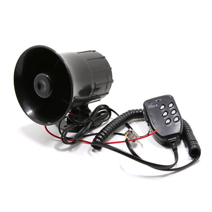 DC 12V Six-tone Megaphone Speaker 110dB Vehicle Horn Adjustable Volume