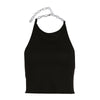 Sexy Iron Chain Slim Backless Halter Irregular Lace-up Vest for Women