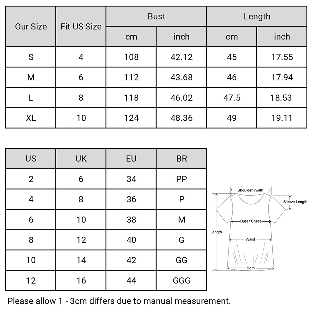 Round Neck Loose Gradient Printed Short-sleeved T-shirt