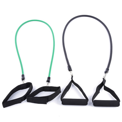 11pcs / Set Tube Exercise Stretched Bands Elastic Training Pull Rope Yoga Pilate Workout Cordage