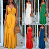 Party Night Elegant Sexy Maxi Summer Dresses Multicolor Tropical Jungle Leaf Boho Long Dress Sling Cross Back Plus Size
