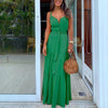 Party Night Elegant Sexy Maxi Summer Dresses Multicolor Tropical Jungle Leaf Boho Long Dress Sling Cross Back Plus Size