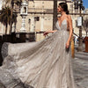 Sexy V-neck Strapless Maxi Dress Women Elegant Mesh Dresses