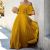 Pleated Long Party Dress Sexy Strapless Maxi Dresses Elegant Ruffle