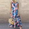 Summer Plus Size Bohemian Printed Women Sleeveless Long Dress