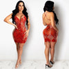 Sexy Sequined Bodycon Mini Dress Birthday Off Shoulder Bandage Backless Dresses