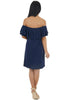 2022 Women's Sexy Off-shoulder Short Sleeve dress summer casual ladies dress coldker
