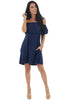 2022 Women's Sexy Off-shoulder Short Sleeve dress summer casual ladies dress coldker