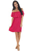 2022 Women's Sexy Off-shoulder Short Sleeve dress summer casual ladies dress coldker