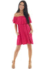 2022 Women's Sexy Off-shoulder Short Sleeve dress summer casual ladies dress coldker