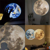 Moon Lamp Star Projector USB Night Light Earth Moon Projection Lamp Decor