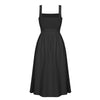Women Long Dress Summer Sexy Casual Ruched Slip Midi Sundresses