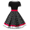 Polka Dot Print Vintage Dress with Belt