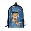 3D Animal Pattern Polyester Backpack