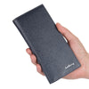 Baellerry Thin Soft Solid Color Long Vertical Photo Cash Card Wallet for Men