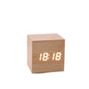 Multifunction Display Thermometer Wooden Alarm Clock