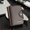 Toothpick Line Solid Color Letter Hasp Zipper Short Wallet