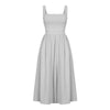 Women Long Dress Summer Sexy Casual Ruched Slip Midi Sundresses