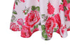 Boat Neck Cap Sleeve Floral Print A-line Zipper Women Dress