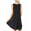 Sleeveless Round Neck Swing Dress