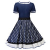 Polka Dot Print Vintage Dress with Belt